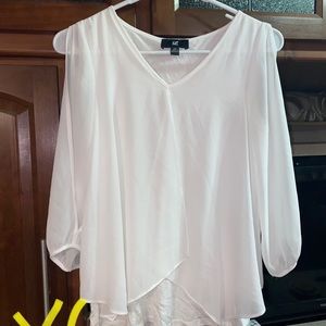 White flowy business shirt!